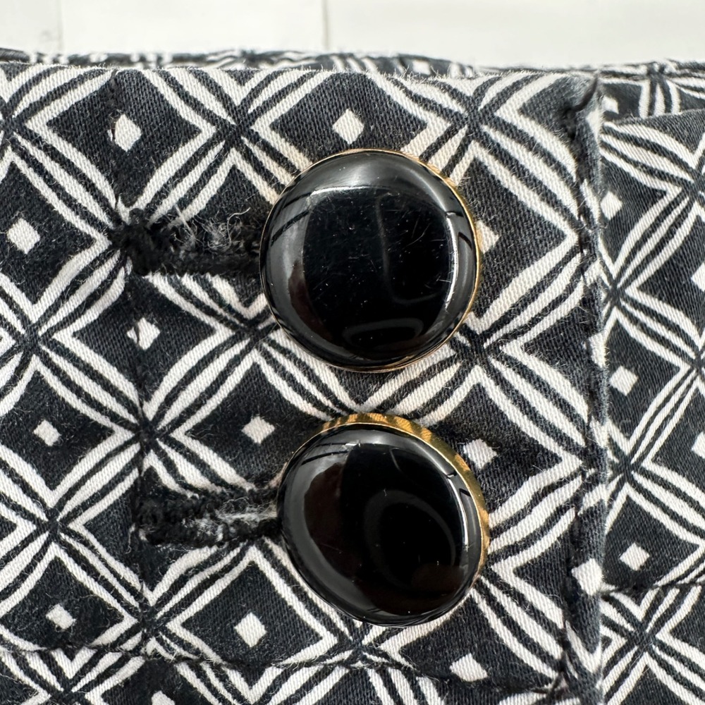 Talbots Black White Geometric Print Cropped Pants Size 16 - Picture 6 of 10